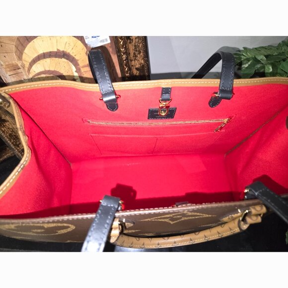 Pristine Authentic LV on the Go Reverse Mono Giant GM Tote - Picture 10 of 10